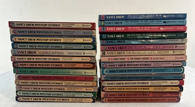 Nancy Drew Mystery Stories Lot of 28 Carolyn Keene Vintage PB Paperback Books - Imagem 1 de 4
