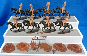 Airfix/BMC Mounted Indians & Horses w/ Camp Accessories (54MM) 23 Pieces - Picture 1 of 4