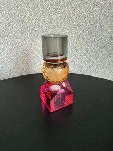 Candelabro gema multicolor rosa naranja gris pequeño - Imagen 1 de 1