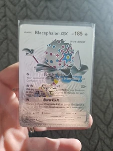 Pokemon Silver Foil Fan Art Blacephalon GX Textured Collector Card - Bild 1 von 3