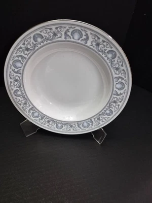 Set 4 Wedgwood English Bone China White DOLPHINS Rim Soup Bowls NEW - Image 1 of 3