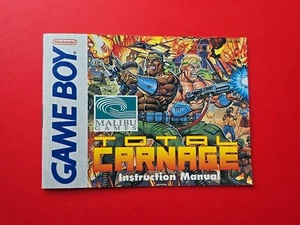 Total Carnage Manual Game Boy Original Nintendo GB Shooter Authentic No Game - Picture 1 of 8