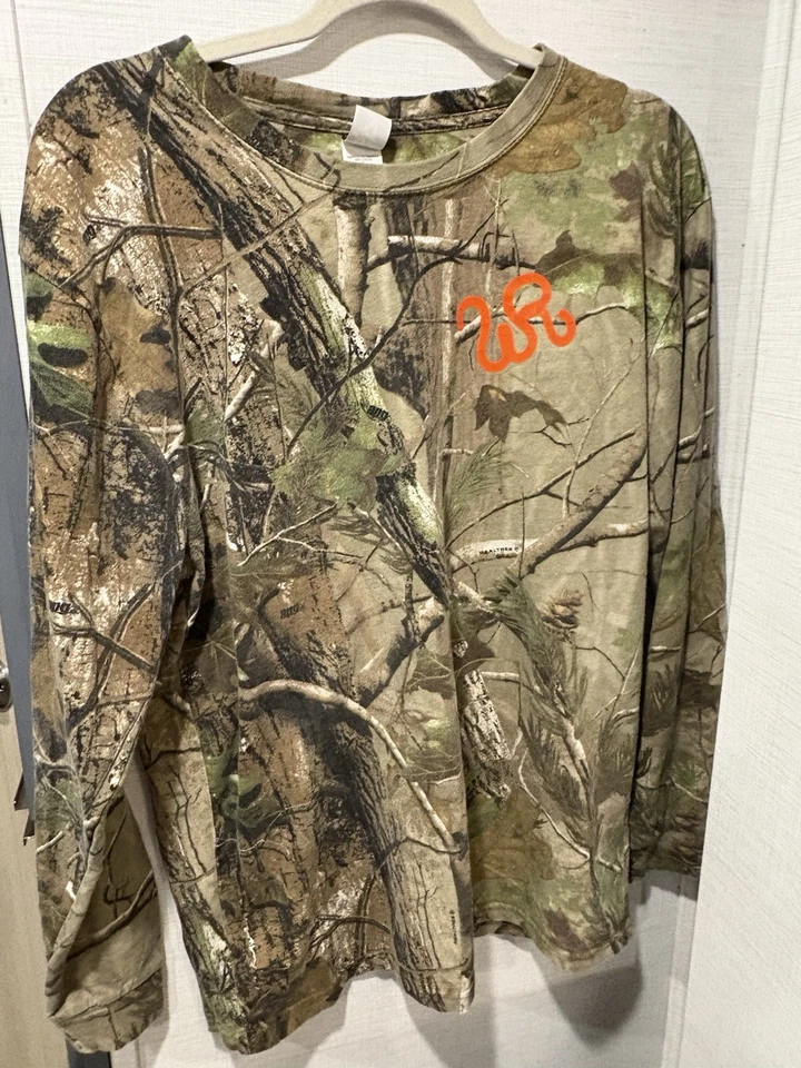 Code V Camo Shirt Mens Large Brown Green Woodland Camo Long Sleeve Hunting Ranch - Image 1 of 4