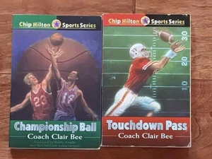 Lot Of 2 Sport Books: Championship Ball & Touchdown Pass Coach Clair BEE - Picture 1 of 2