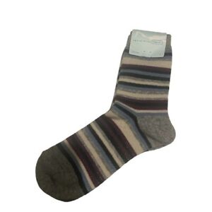 Hanselfrom Basel NEW striped wool and cashmere blend ladies socks, metallic