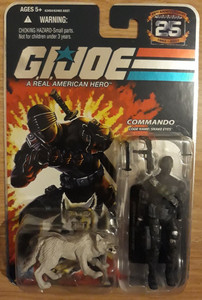GI JOE 25th Anniversary Foil Card Snake Eyes & White Timber + Case Protector