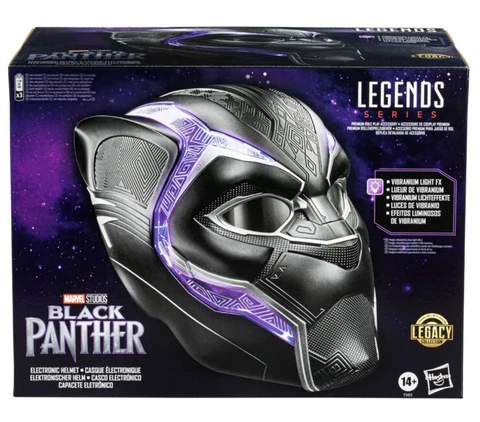 Marvel Legends Black Panther Premium Electronic Rolplay Helmet Light FX Flip Len Cover