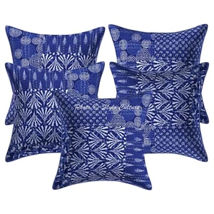 Funda de cojín Kantha funda de sofá étnica decoración del hogar bohemio decor... - Imagen 1 de 6