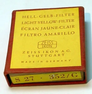 CARL ZEISS IKON 352 / Yellow G S 27 2X FILTER  27mm - Picture 1 of 8