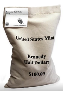 2023 P&D KENNEDY HALF DOLLAR UNC SEALED US MINT BAG $100 FV BU 200 COINS - Picture 1 of 1