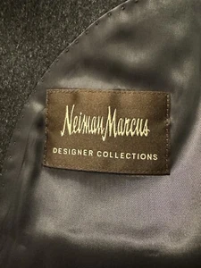 Neiman Marcus Men’s 100% Cashmere Black Blazer Jacket Size 42L - Picture 1 of 9
