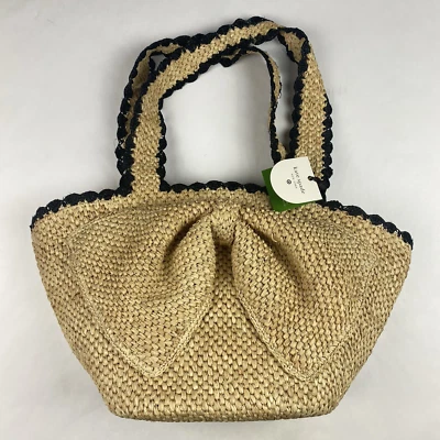 Kate Spade Raffia Bow Tote Bag - kate spade new york x Target Natural NWT - Image 1 of 4