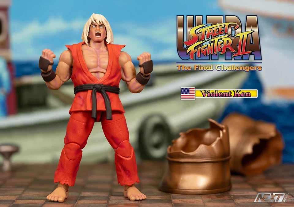 2024 SDCC EXCLUSIVO Jada Toys Ultra Street Fighter II VIOLENTO KEN Foto 1 de 4