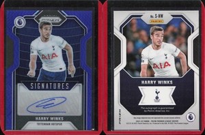 21/22 2021/22 Panini Prizm Retail Blue Auto #29 Harry Winks - Tottenham Hotspur