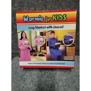 WARMIE for Kids Blanket with Sleeves BLUE Soft Fleece NEW Boys GIFT - Picture 1 of 13