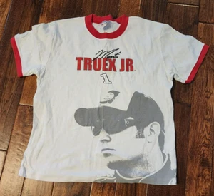 Chase Authentics Women Nascar Truex Jr shirt retro ringer Cotton 2X racing - Picture 1 of 8