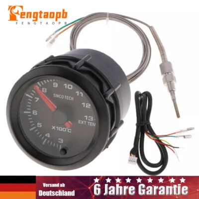 12V 52mm Digital Auto Abgastemperaturanzeige EGT Temperaturmesser LED mit Sensor - Bild 1 von 4