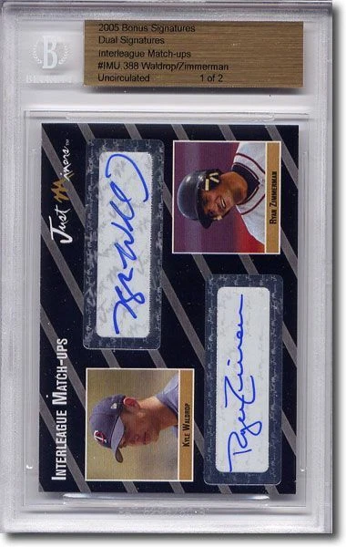 Kyle Waldrop * RYAN ZIMMERMAN * Autograph Rookie Auto RC BGS 1/2 - Image 1 of 1