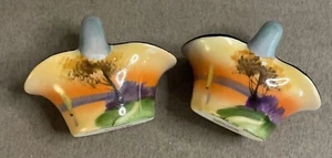 Lotto di 2 cesti Noritake Japan Lusterware albero saline con cielo blu. Vintage. - Foto 1 di 4
