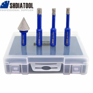 4pcs 6/6/8/20mm Diamond Core Drill Bit Triangle Shank for Marble Granite Ceramic - Picture 1 of 9
