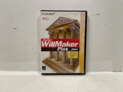 Quicken Willmaker Plus 2004 PC CD Rom Windows 98 2000 NEW 756059105868 - Image 1 of 2