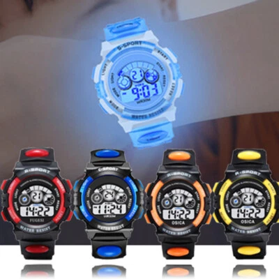 RELOJ LUMINOSOS LED COLORIDO PARA NIÑOS Y NIÑAS ALARMA DIGITAL a PRUEBA DE AGUA Foto 1 de 4