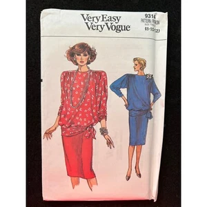 Vogue Sewing Pattern 9314 Misses Top & Skirt Size 8-12 FF UNCUT - Picture 1 of 2