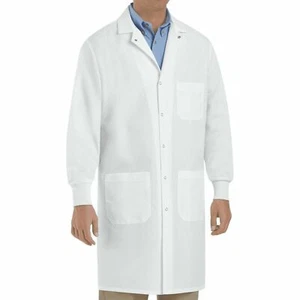 Brand New Unisex Specialized Cuffed Lab Coat Size XS-3XL - Picture 1 of 3
