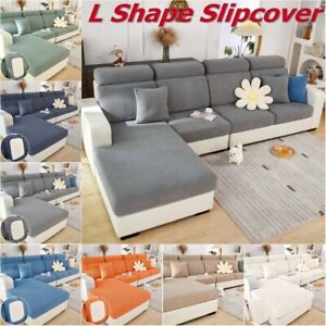 Super Stretch Sofa 1-4 Seat Cushion Covers for L Shape Sectional Sofa Slipcover