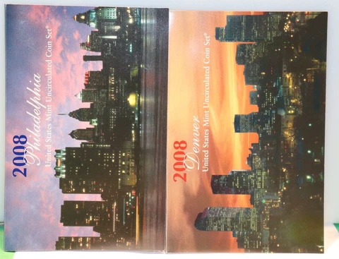 2008 US MINT P & D 28 coin UNCIRCULATED SET Cover