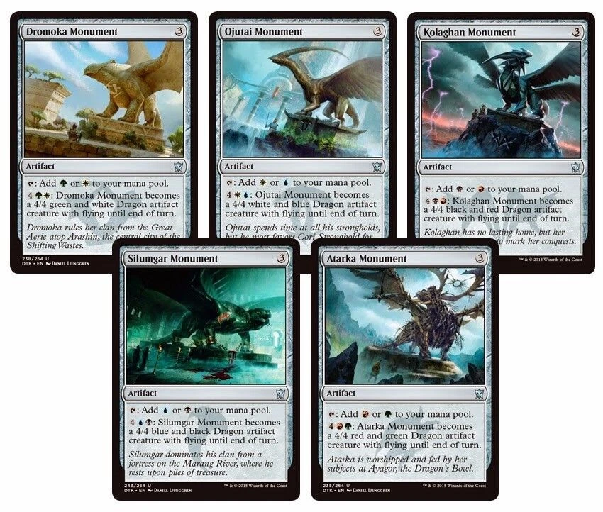 5 Monument Artifact - Dragons (DTK) - 1x of each - MP-NM - Sets - Magic MTG FTG - Image 1 of 1
