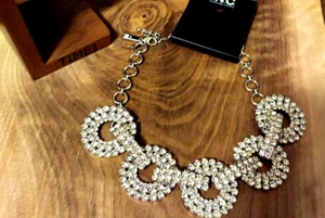 I.n.c. International Concepts Mixed-Metal Crystal Circle Necklace, 17" + 3" - Picture 1 of 6