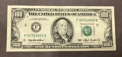 1993 US One Hundred Dollar Bill $100 Atlanta - Crispy High Grade - Image 1 of 2