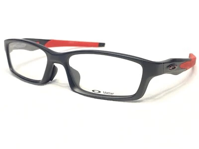 NEW Oakley Crosslink OX8029-0856 Mens Satin Black & Red Eyeglasses Frames 56/17 - Image 1 of 4
