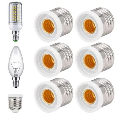 5/10pc Light Bulb Socket Adapter Medium Base E27 to E12 Candelabra Screw Reducer - Image 1 of 4