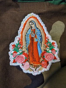 Our Lady of Guadalupe Patch Nuestra Señora de Guadalupe Embroidered Iron On 3x4" - Picture 1 of 4