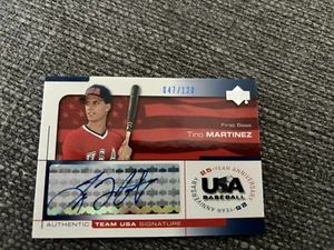 Tino Martinez Yankees Signed Authentic Upper Deck 2004 Team USA Baseball Card - Picture 1 of 3