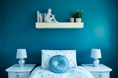 Bespoke Handcrafted Floating Shelf - 10cmW with 7 lengths +6 stain option - Image 1 of 4