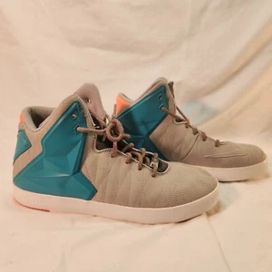 Men’s NIKE Lebron XI NSW Lifestyle 616766-002 Miami Vice Wolf Grey Sz 10.5 - Picture 1 of 12