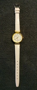 Montre watch quartz femme Charles Léman boitier doré fond blanc habillé - Bild 1 von 10