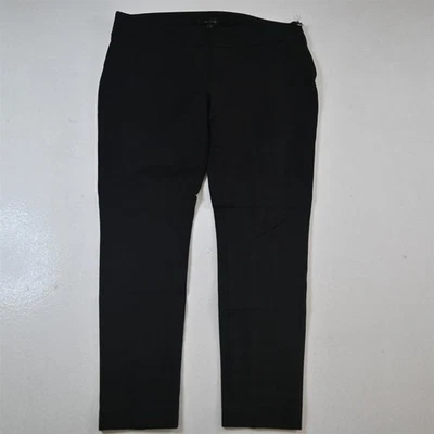 Pantalones de vestir Ann Taylor 10 negros ajustados con cremallera lateral al tobillo para mujer Foto 1 de 4