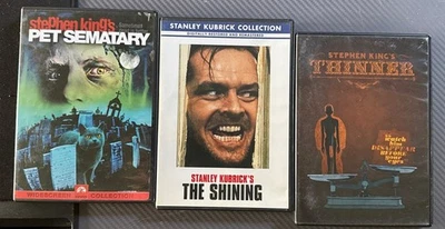 horror dvd lot Pet Cemetery, The Shinning and Thinner Foto 1 de 4