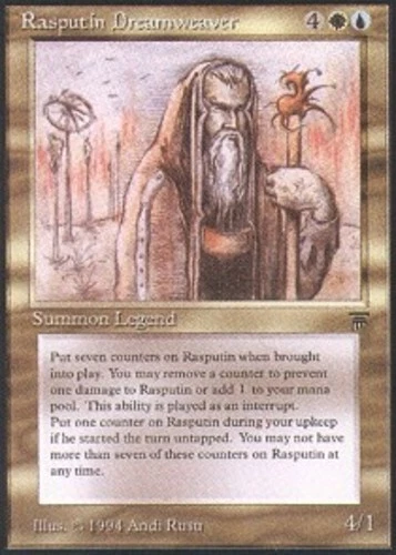 Moderate Play, English MTG Regular Rasputin Dreamweaver Legends Magic the Gather - Image 1 of 1