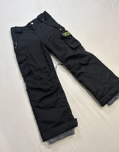 Vintage Burton Dryride Boys Y2K Baggy Snowboard Pants Sz L Box Logo Cargo Ski - Picture 1 of 24