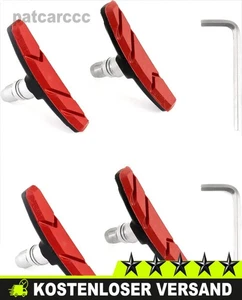 4 Stück V Fahrradbremsbeläge, bremsbacken, Bremsbeläge Bremsschuh Set, 70 mm, Ro - Picture 1 of 5