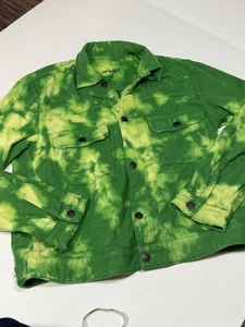 Buck Mason Tie Dye Green Lightweight Jacket - Picture 1 of 8