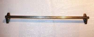 Винтажная антикварная стойка для полотенец из чистого никеля серебра/белой латуни 3 фунта 9 унций 1920-е - Изображение 1 из 4