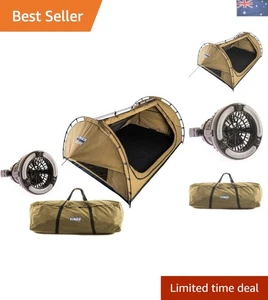 Big Daddy Deluxe Double Swag Camping Dome Tent + Canvas Bag + 2in1 LED Light ... - Picture 1 of 12