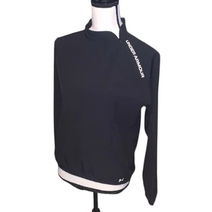 Under Armour Storm Black Shoulder Zip Athletic Windbreaker Jacket Pullover - Picture 1 of 10