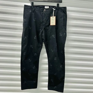 Maritime Broken Inn Alpha Chino Slim Tapered Embroidered Monogram Hose 36x30 - Bild 1 von 12